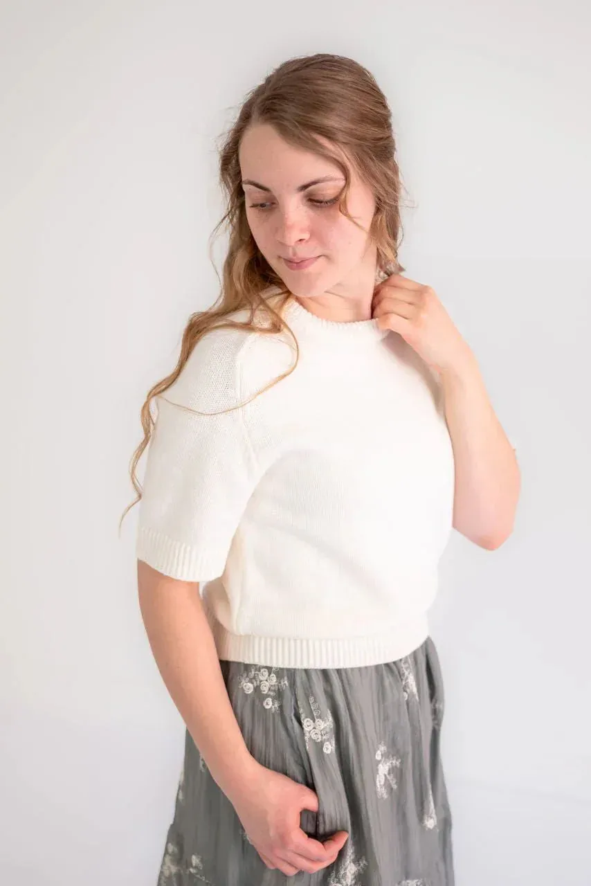 Sierra Classic Sweater Top in Ivory