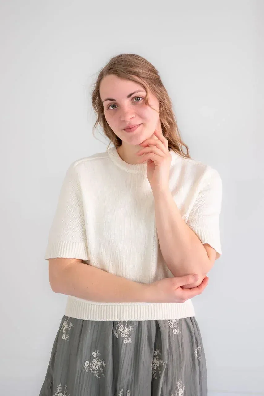 Sierra Classic Sweater Top in Ivory