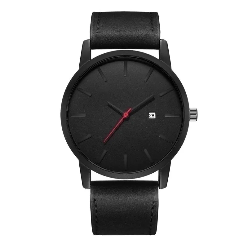 Simple Big Watch Men's Fashion Matte Belt Quartz Watch Calendar Men's Sports Watch Wholesale