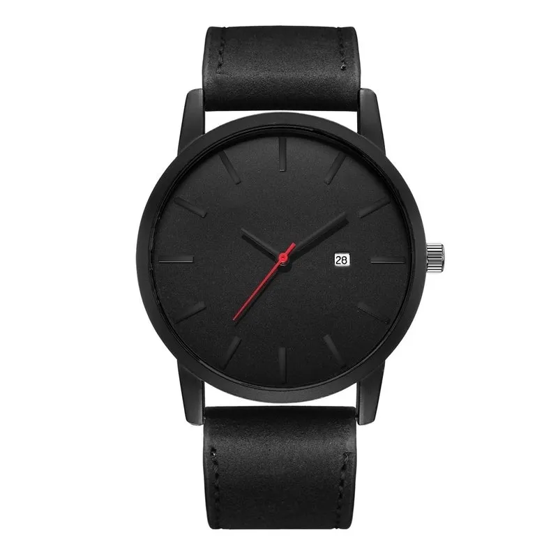Simple Big Watch Men's Fashion Matte Belt Quartz Watch Calendar Men's Sports Watch Wholesale