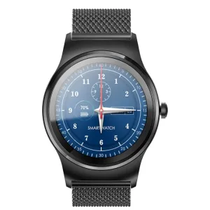 SMA-Round 1.28 inch Color Touch Screen Bluetooth Steel Strap Smart Watch, Waterproof, Support Voice Control / Heart Rate Monitor / Sleep Monitor / Bluetooth Camera, Compatible with Android and iOS System