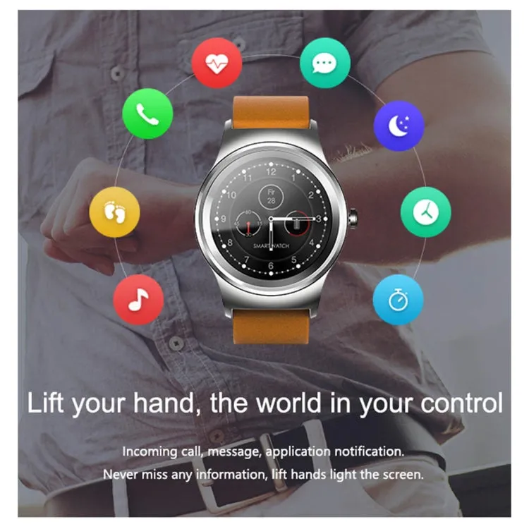 SMA-Round 1.28 inch Color Touch Screen Bluetooth Steel Strap Smart Watch, Waterproof, Support Voice Control / Heart Rate Monitor / Sleep Monitor / Bluetooth Camera, Compatible with Android and iOS System
