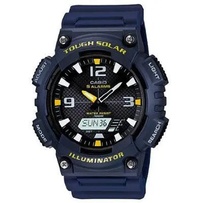 Solar Anadigi Watch Navy Wht