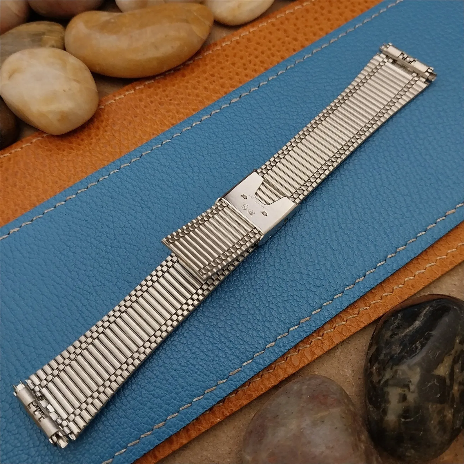Speidel Stainless Steel & Gold-Tone 18mm 19mm 20mm NOS 1970s Vintage Watch Band