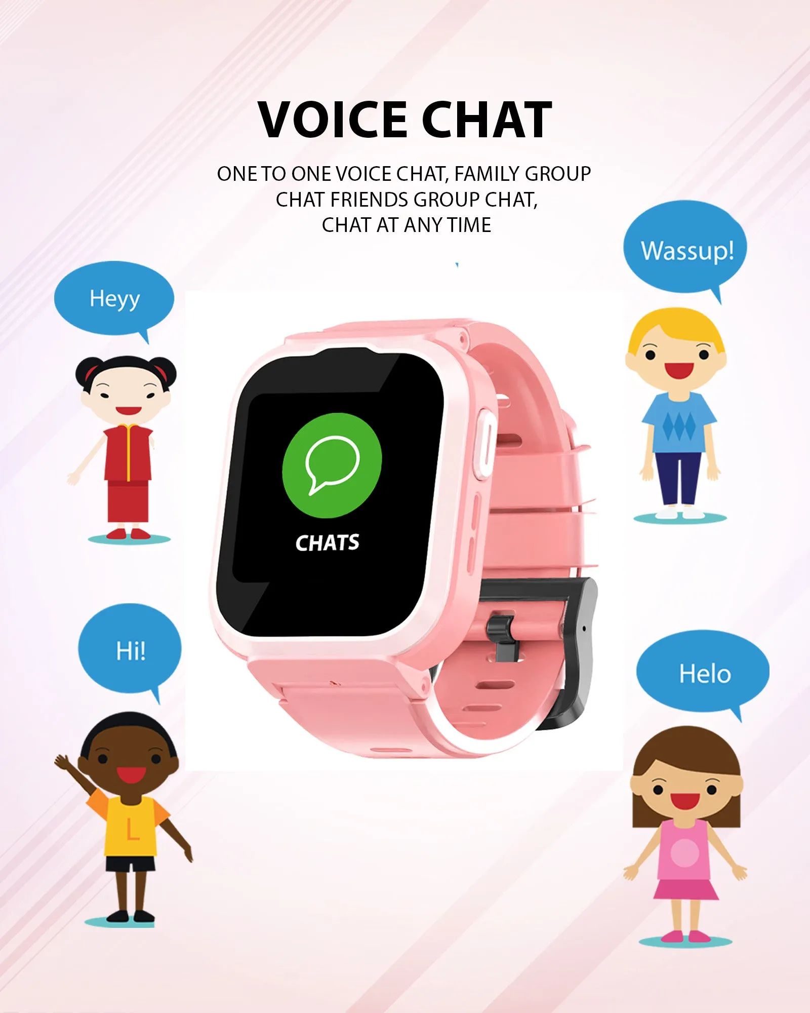 Spiky Cyclops 4g Video & Voice Calling Dewatering Waterproof Kids Smartwatch - Blue
