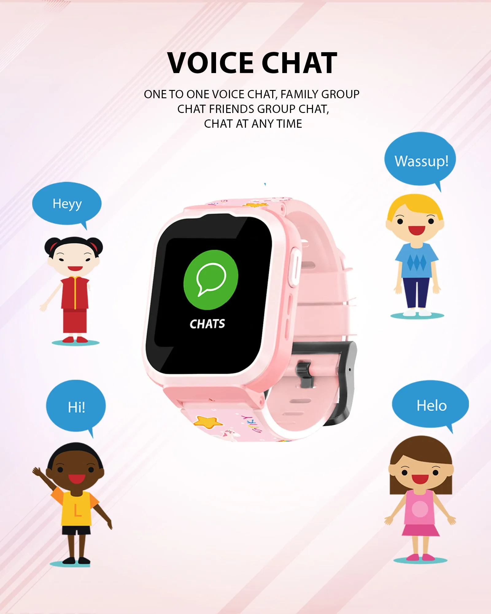 Spiky Cyclops 4g Video & Voice Calling Dewatering Waterproof Kids Smartwatch - Blue