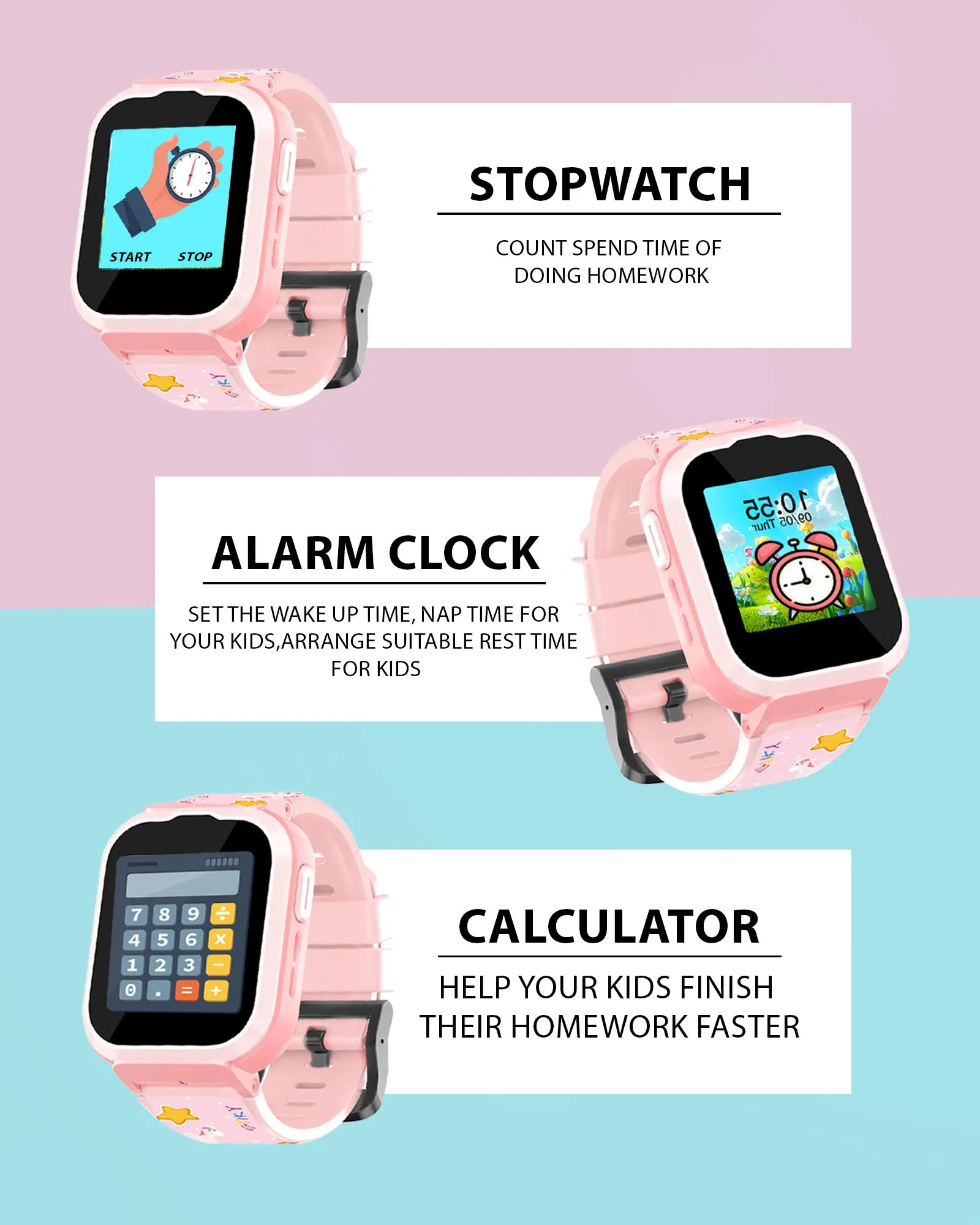 Spiky Cyclops 4g Video & Voice Calling Dewatering Waterproof Kids Smartwatch - Blue