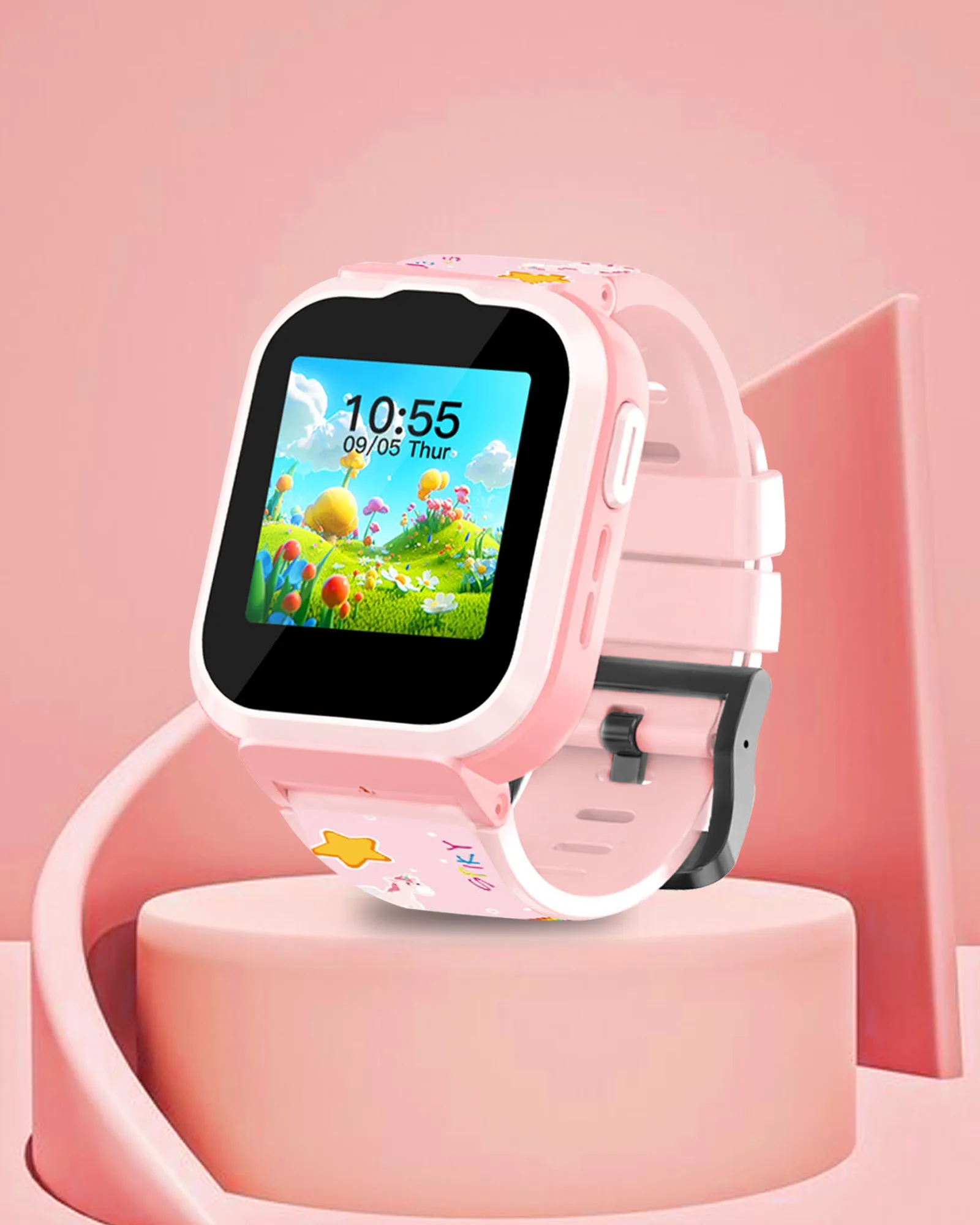 Spiky Cyclops 4g Video & Voice Calling Dewatering Waterproof Kids Smartwatch - Blue