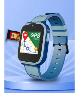 Spiky Cyclops 4g Video & Voice Calling Dewatering Waterproof Kids Smartwatch - Blue