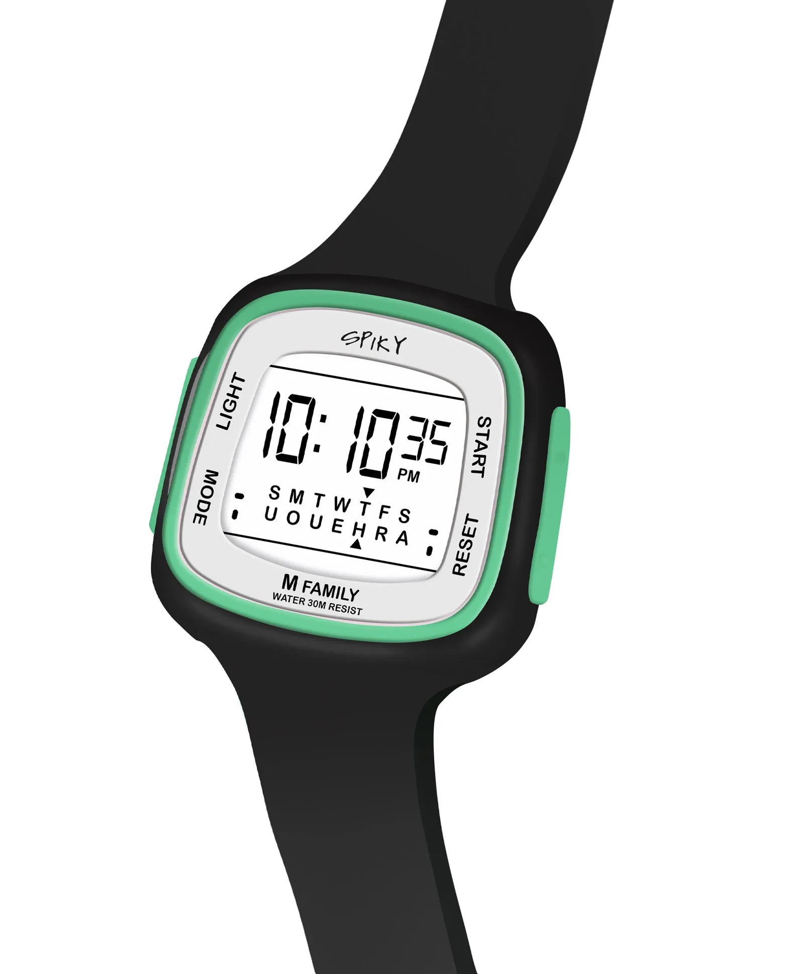 Spiky Unique Square Digital Watch for Kids - Black