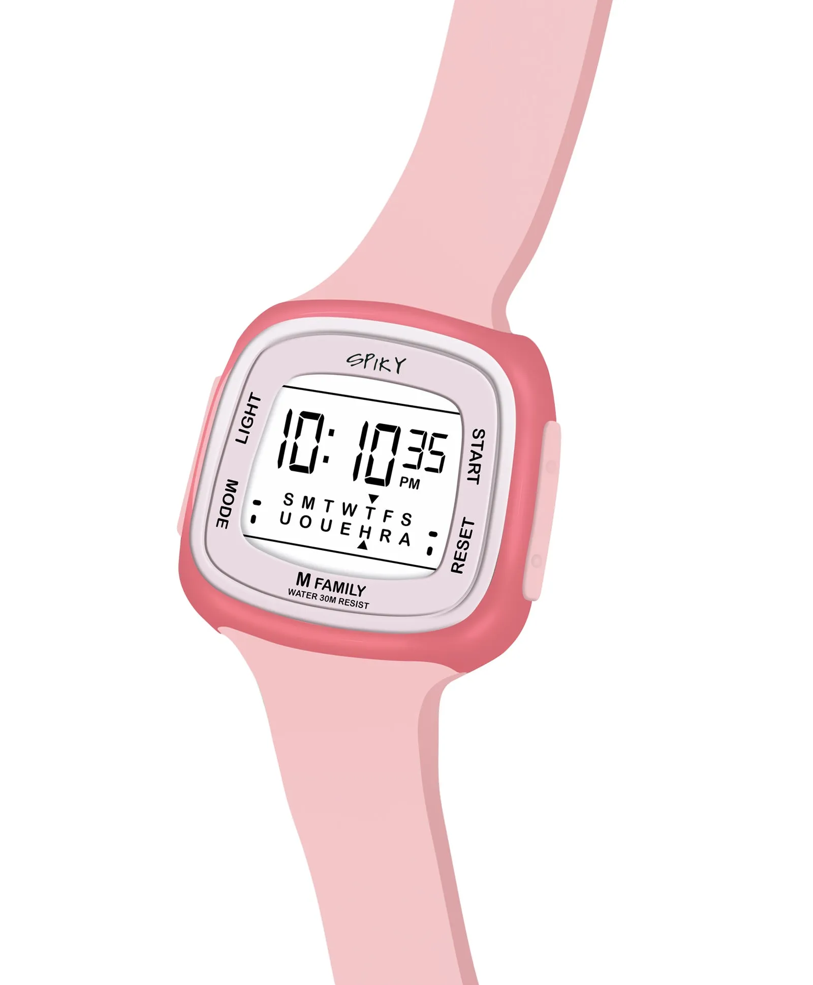 Spiky Unique Square Digital Watch for Kids - Black