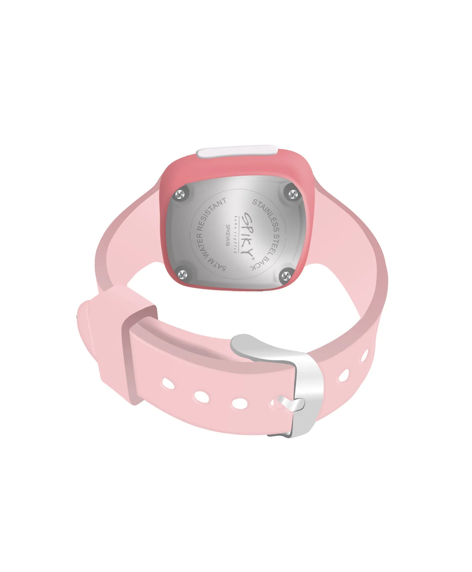Spiky Unique Square Digital Watch for Kids - Black