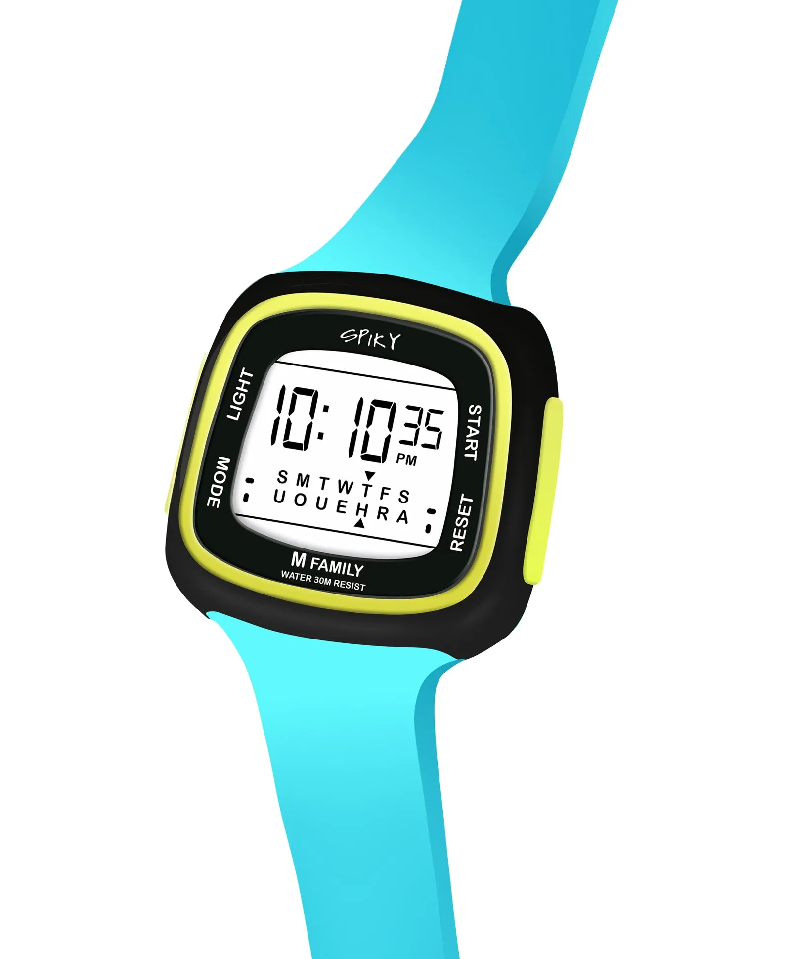 Spiky Unique Square Digital Watch for Kids - Black