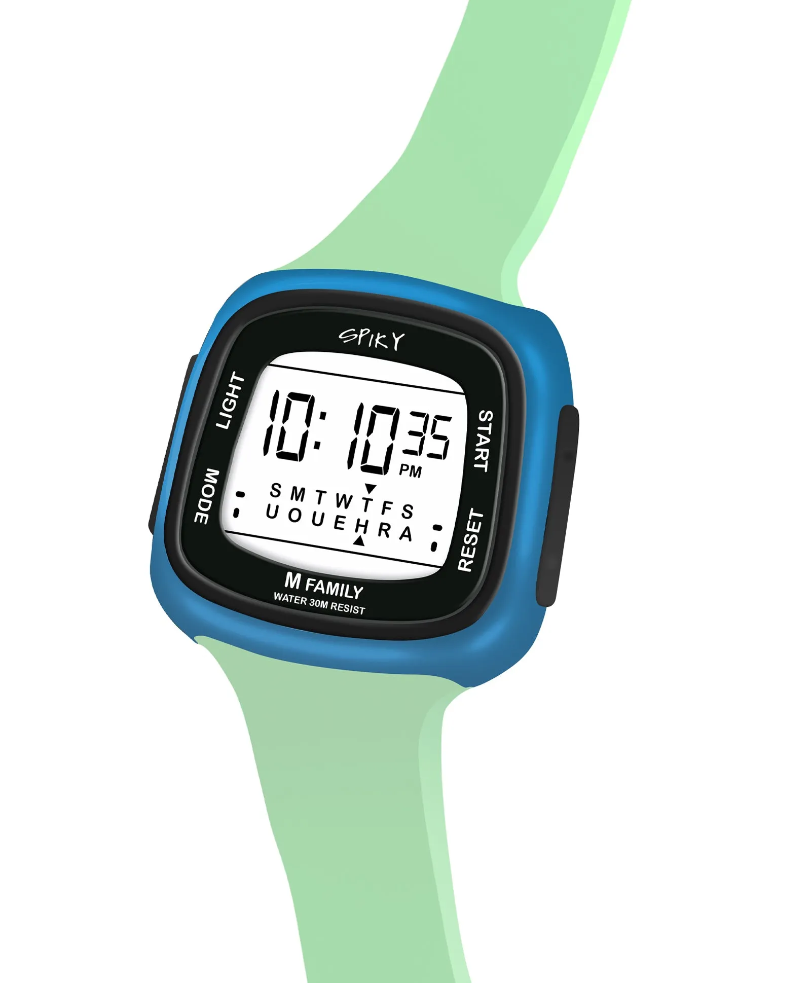 Spiky Unique Square Digital Watch for Kids - Black