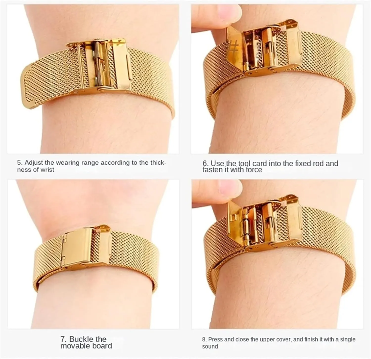 Stainless Steel Mesh Watch Band 8 10 12 13 14 15 16 17 18 20 22 24mm Unisex Watch Band Replacement Strap For Traditional Or Smart Watch