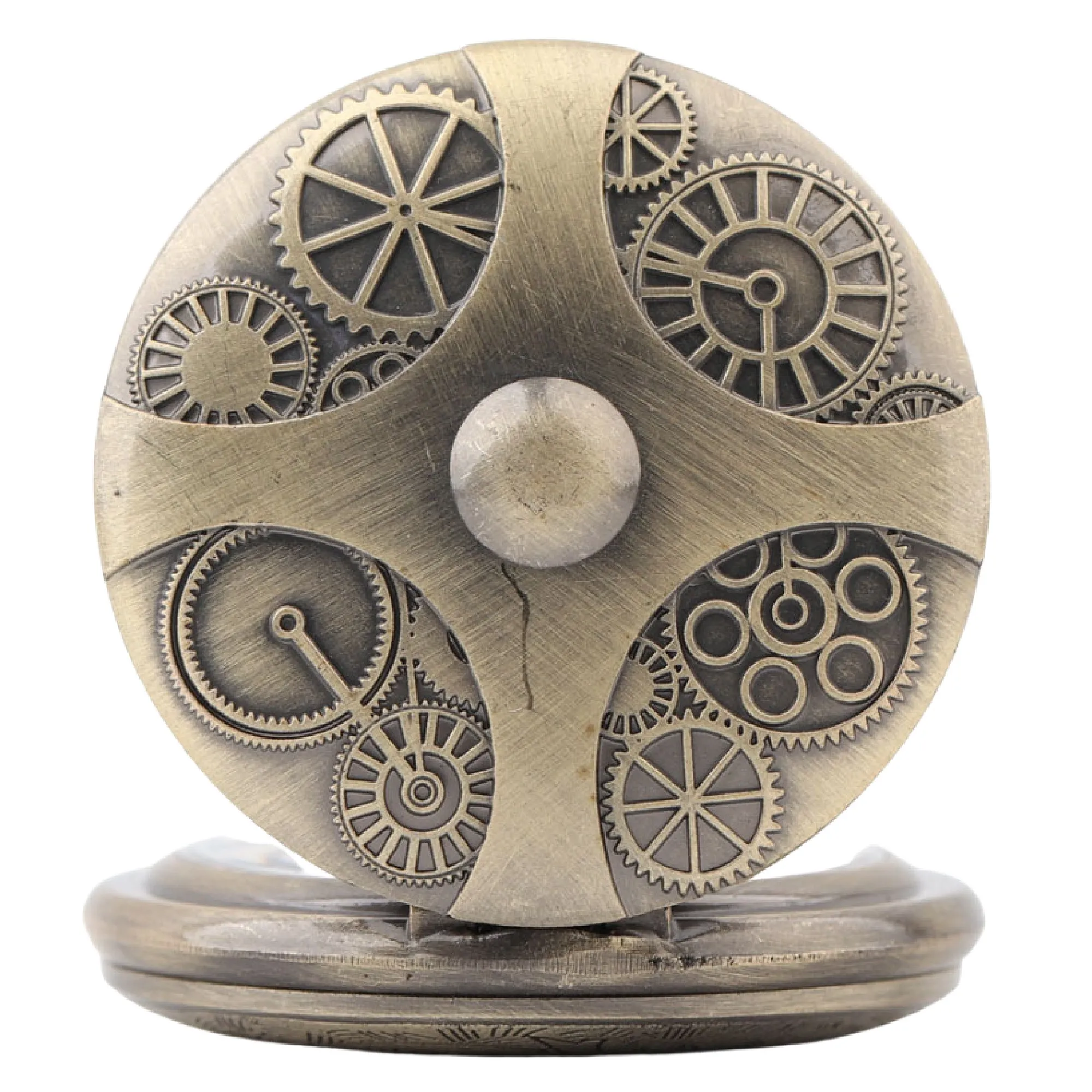 Steampunk Cog Dials Quartz Pocket Watch