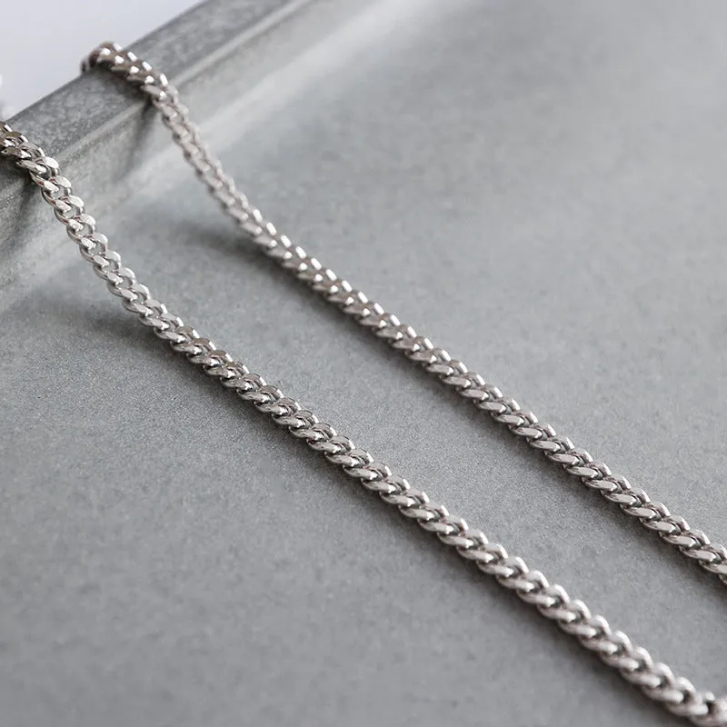 Sterling Silver Simple 2MM Thin Chain Foot Chain