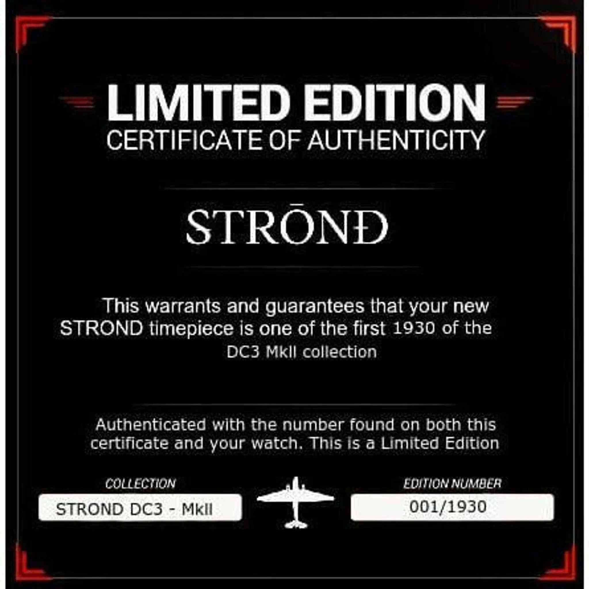 STROND DC3 Mkll All Black & Bronze Watch
