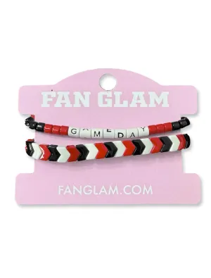 Team Color "Game Day" Chevron Enamel 2 pack Bracelets