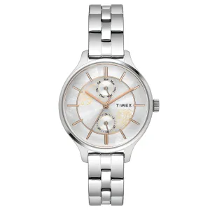 Timex Silver Dial Women Multifunction Watch - TWEL14800