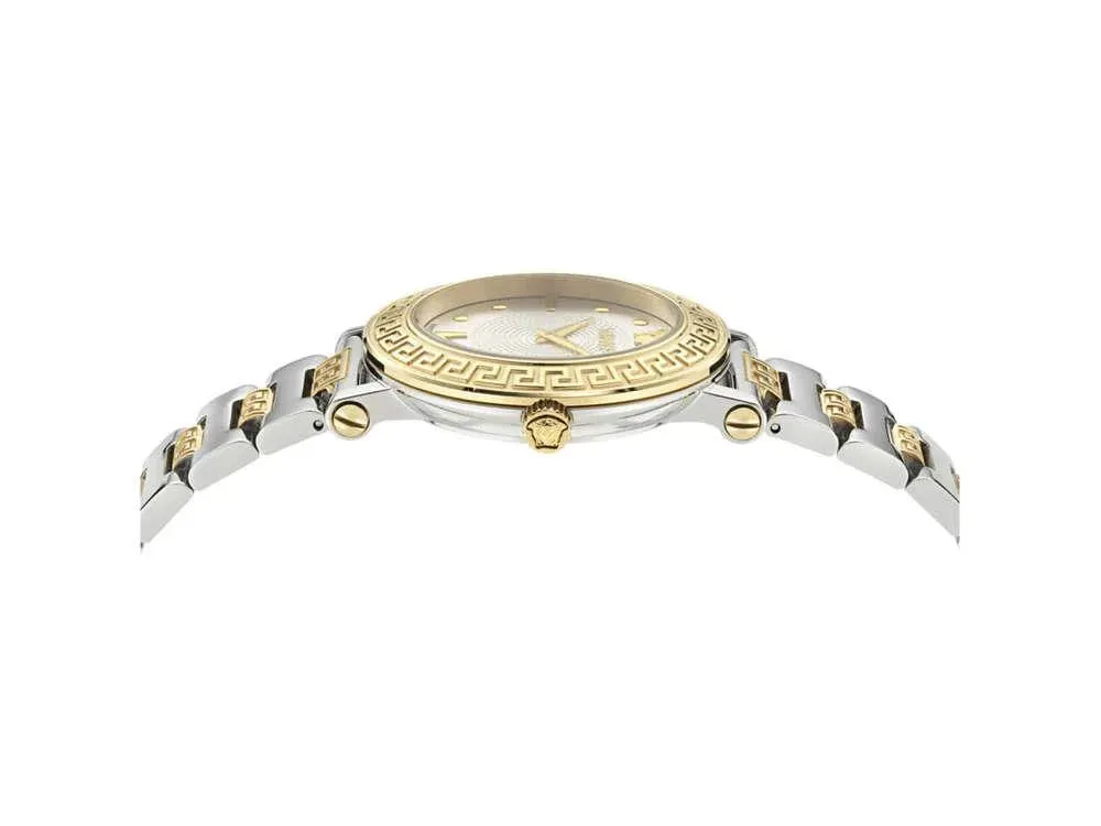 Versace Two Tone Greca Sphere Bracelet Watch