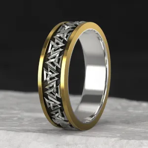 Viking Knot Silver Set Bronze Ring