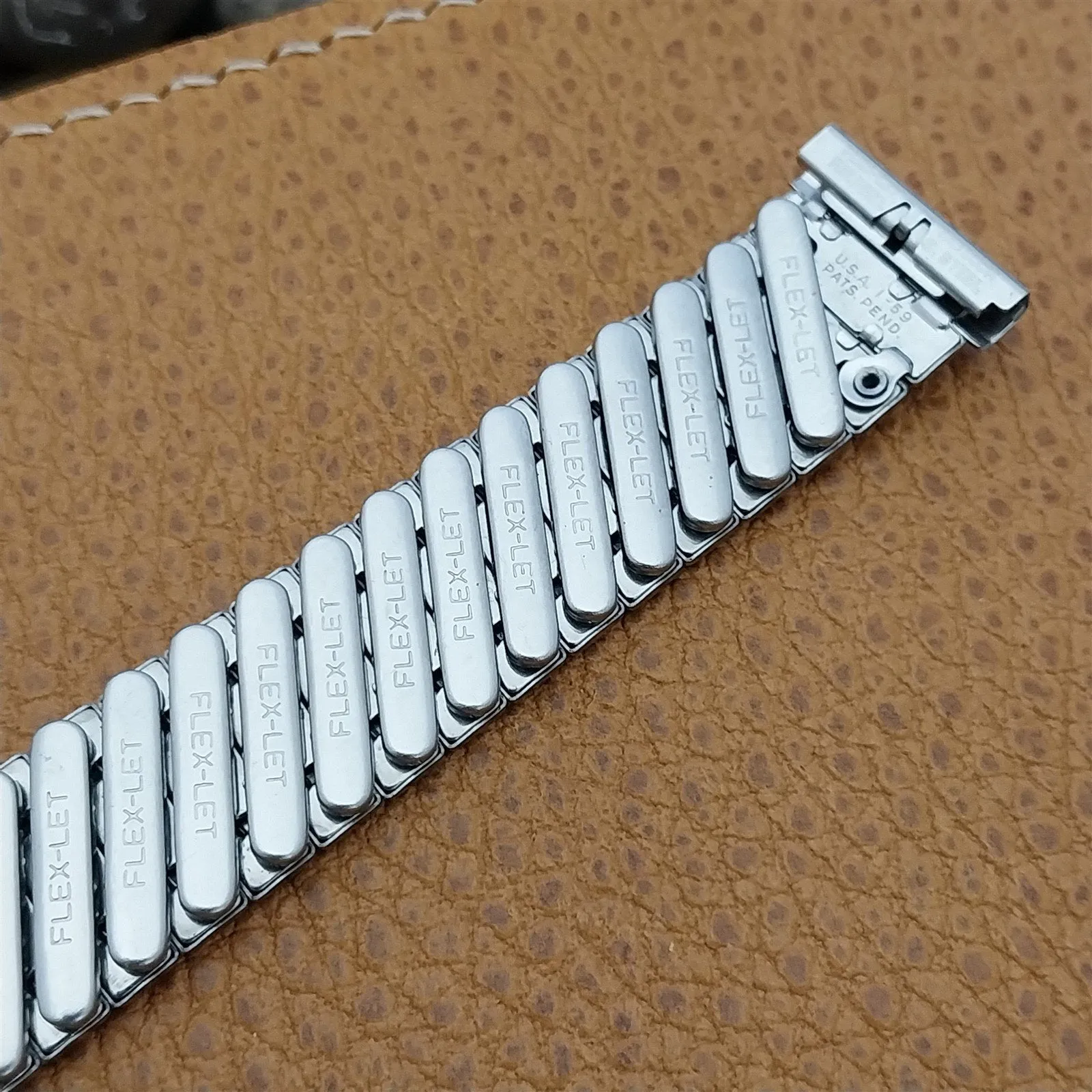 Vintage 1960 Flex-Let 17mm Stainless Steel Classic Expansion Unused Watch Band