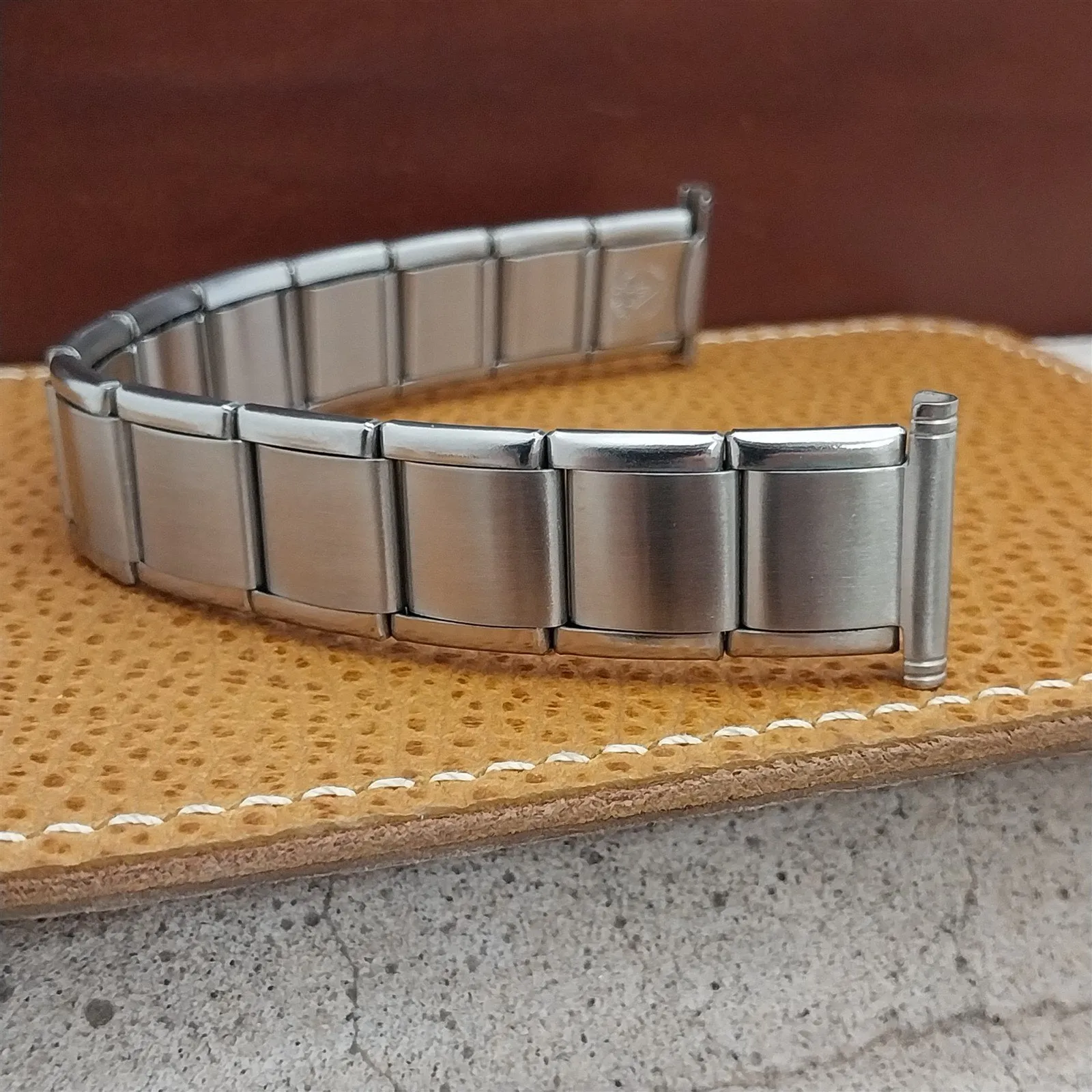 Vintage 20mm 19mm HC Swiss Long Stainless Steel Classic 1960s 1970s Watch Band