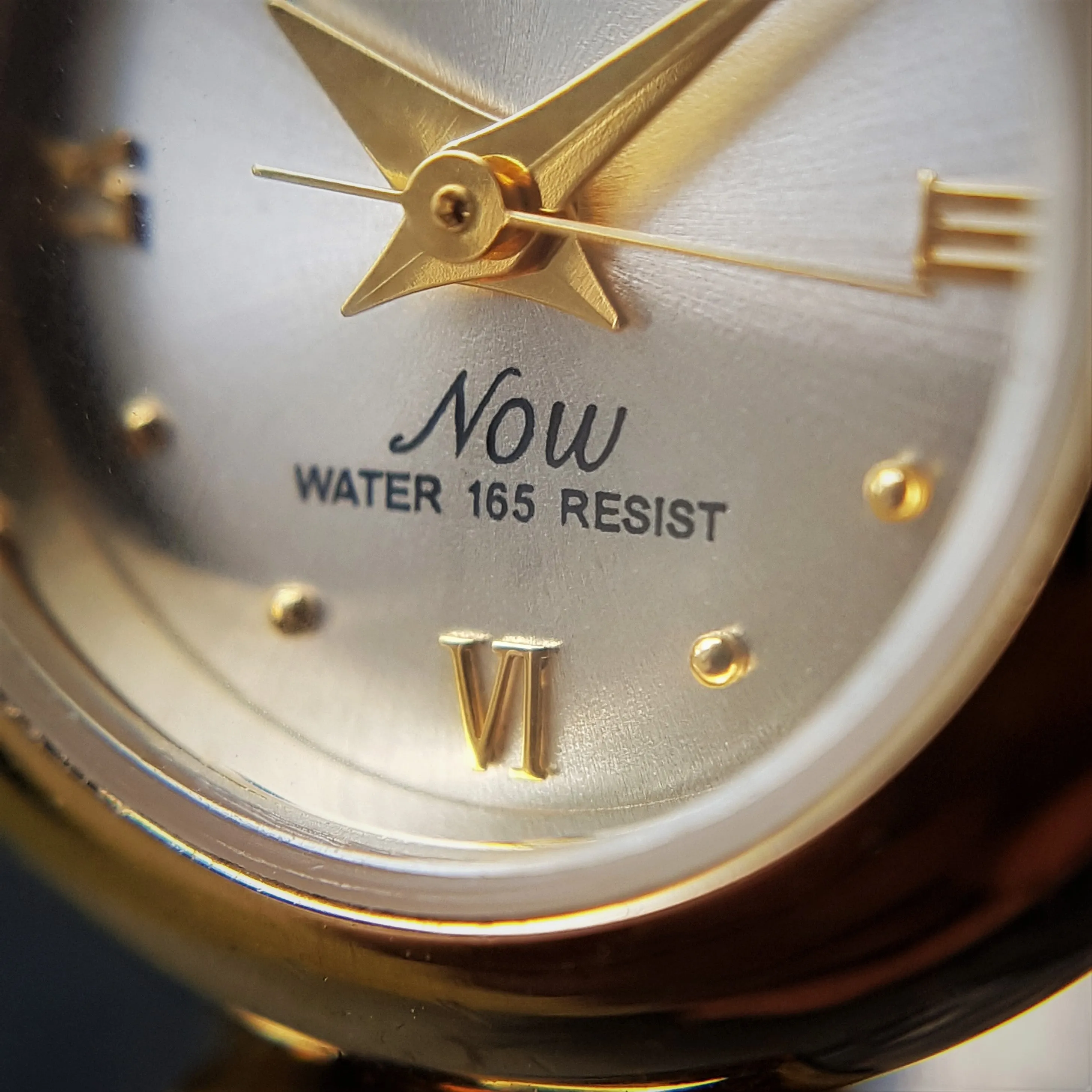 Vintage Armitron "NOW" Gold Plated Women's Quartz Watch // With Unique Steel Cable Strap