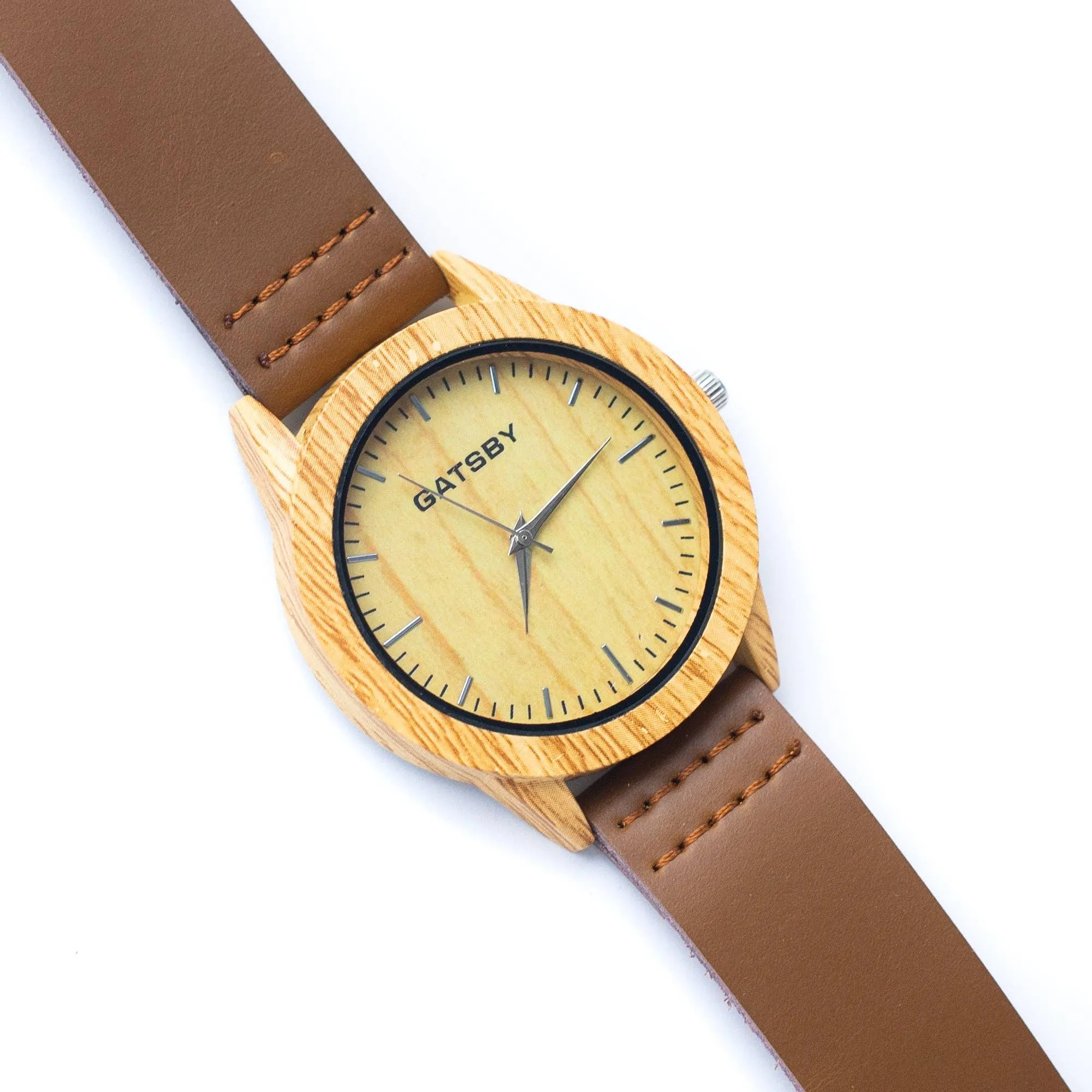 Vintage men watch Leather Strap Quartz Watch WA-293 (with Random box)