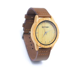 Vintage men watch Leather Strap Quartz Watch WA-293 (with Random box)