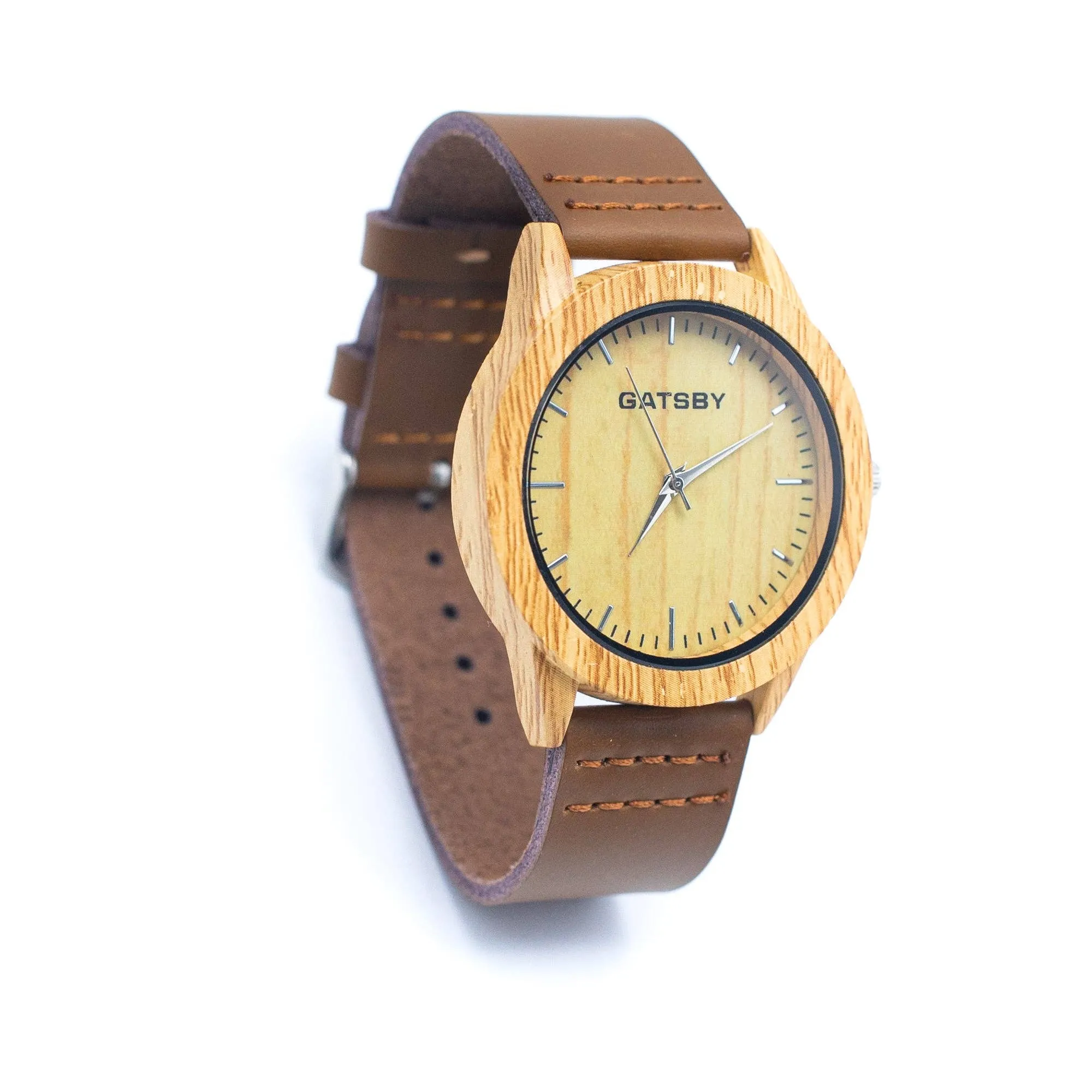 Vintage men watch Leather Strap Quartz Watch WA-293 (with Random box)