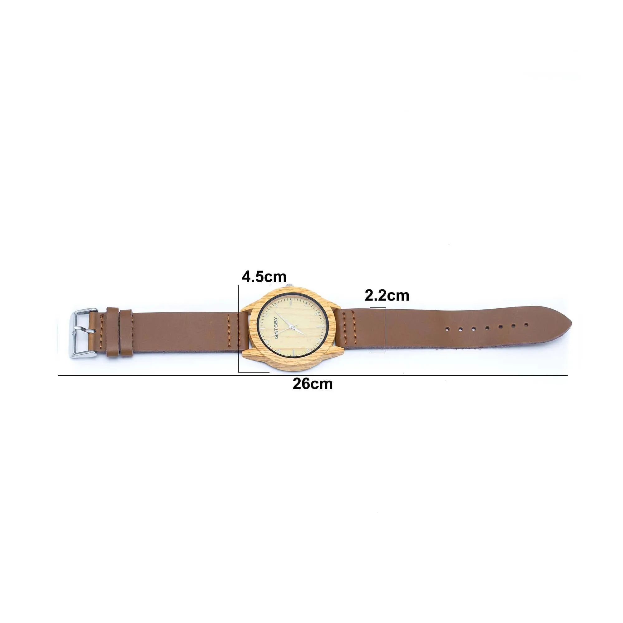 Vintage men watch Leather Strap Quartz Watch WA-293 (with Random box)