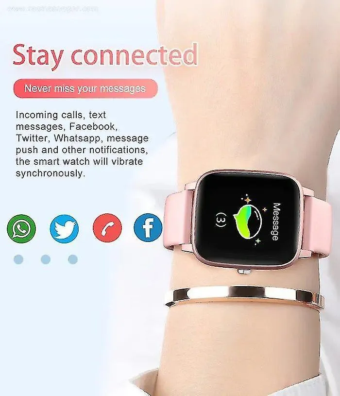 Watches women smart watch with sleep tracker pulse rate heart rate monitor blue
