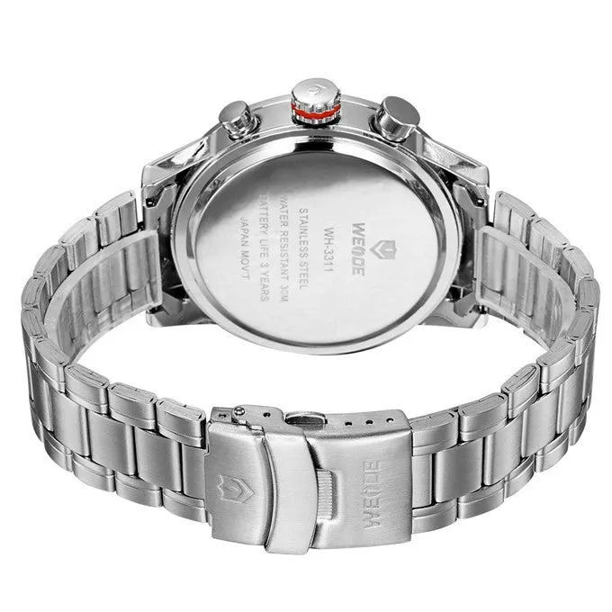WEIDE Military Watches Men Quartz Sports Watch Luxury Brand Calendar Wristwatches 30m Waterproof Male Clock