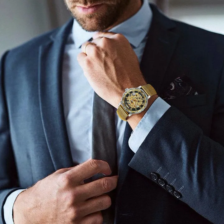WINNER Watches Hand-wind Mechanical Watch Men Crystal Unisex Couple Wristwatch