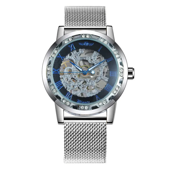 WINNER Watches Hand-wind Mechanical Watch Men Crystal Unisex Couple Wristwatch