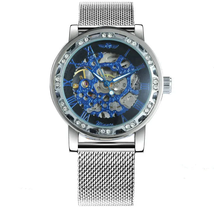 WINNER Watches Hand-wind Mechanical Watch Men Crystal Unisex Couple Wristwatch