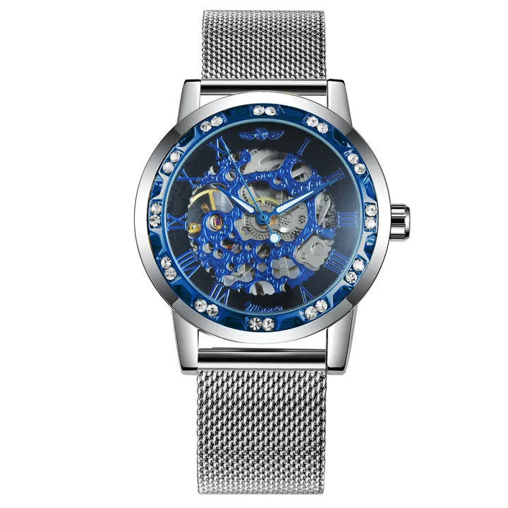 WINNER Watches Hand-wind Mechanical Watch Men Crystal Unisex Couple Wristwatch