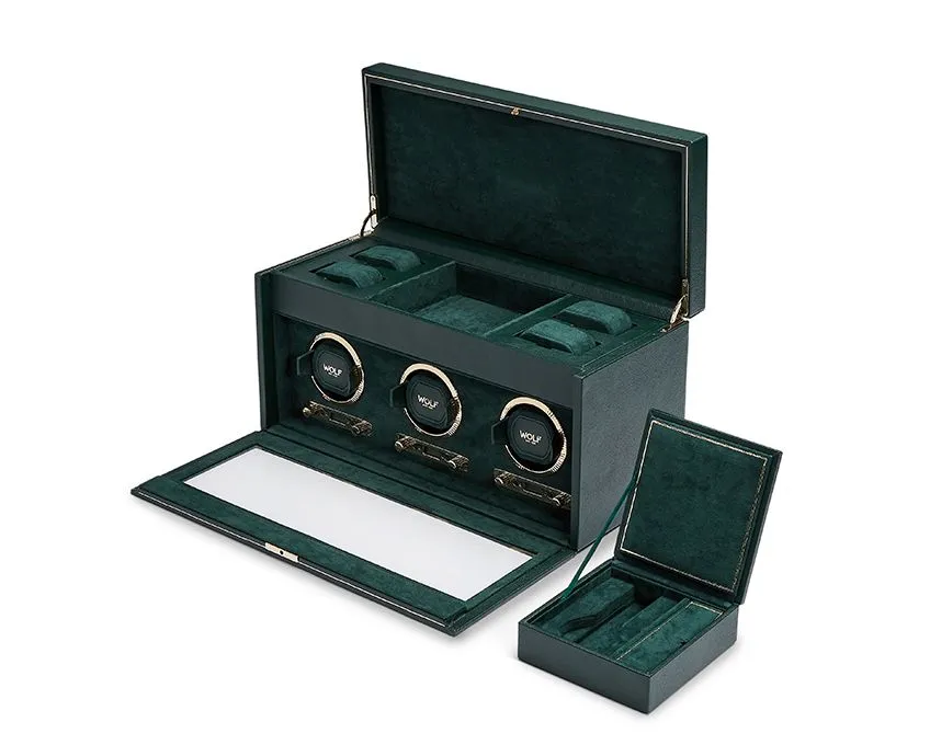 WOF Watch Winder British Racing Green Triple