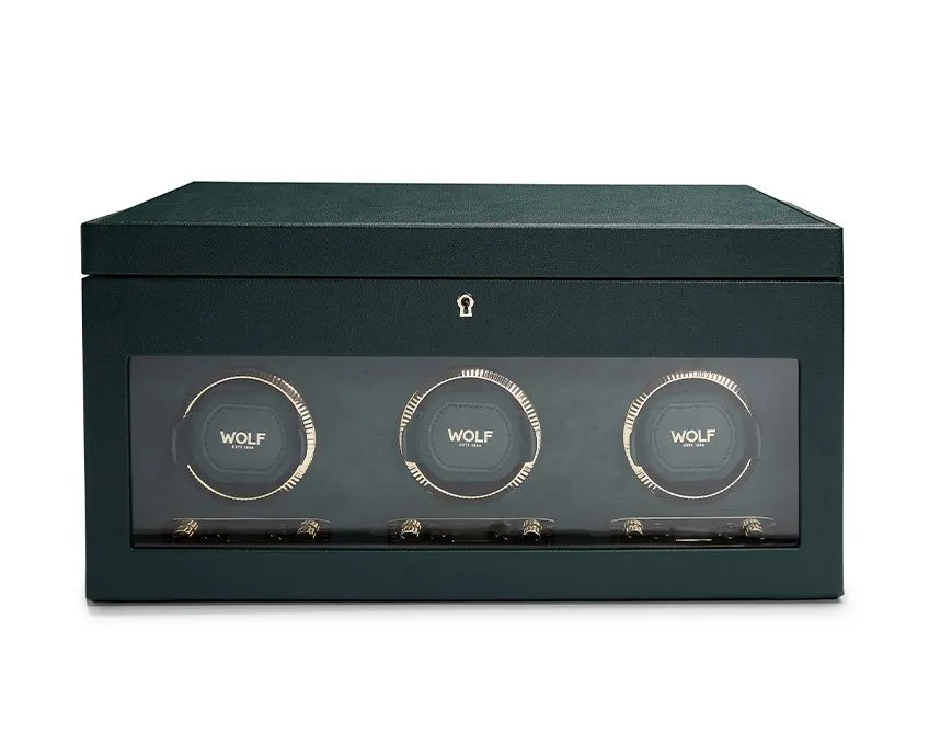 WOF Watch Winder British Racing Green Triple