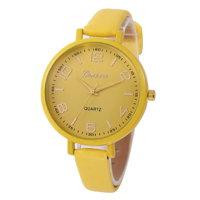 Women Casual Checkers Faux Leather Quartz Analog Wrist Watch Luxury pulseira relogio feminino Ladies women watches montre femme