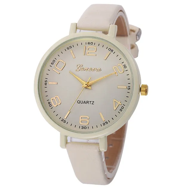 Women Casual Checkers Faux Leather Quartz Analog Wrist Watch Luxury pulseira relogio feminino Ladies women watches montre femme