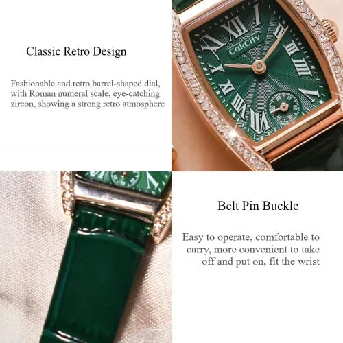 Women's Rectangle Luxury Diamond Classic Tank Watch