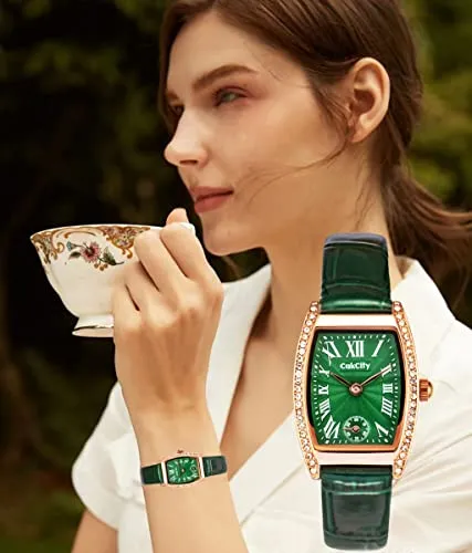 Women's Rectangle Luxury Diamond Classic Tank Watch