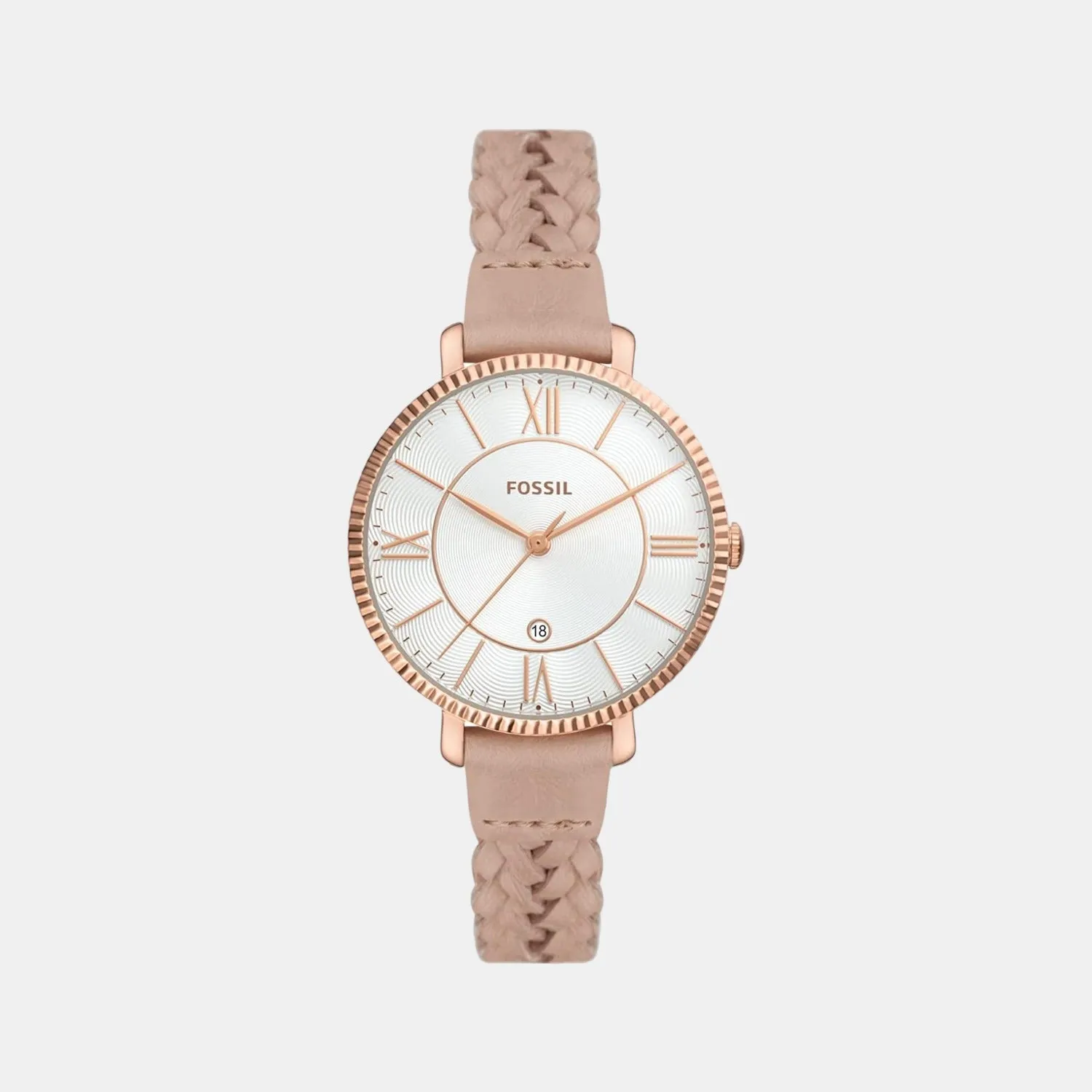 Women's Rose Gold Analog Leather Watch ES5207