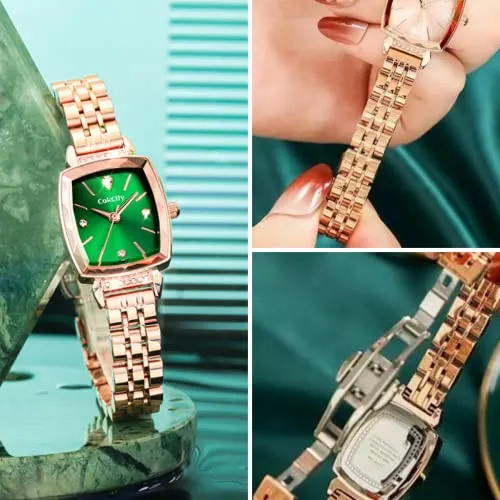 Women's Square Classic Small Luxury Diamond Quartz Wrist Watch