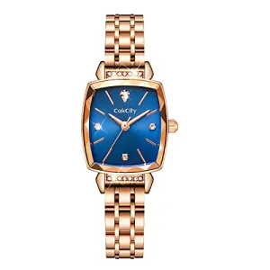 Women's Square Classic Small Luxury Diamond Quartz Wrist Watch
