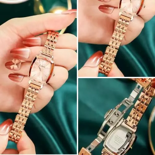 Women's Square Classic Small Luxury Diamond Quartz Wrist Watch