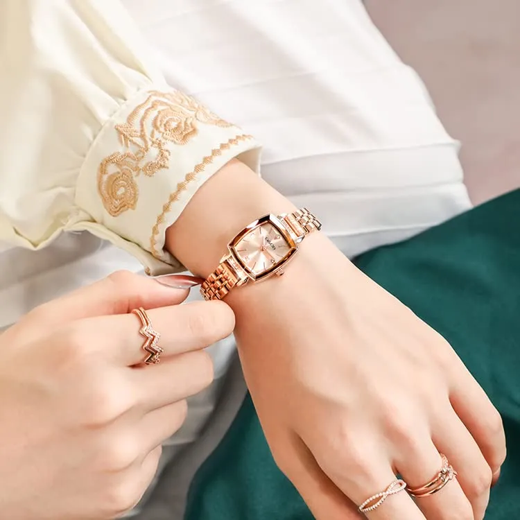 Women's Square Classic Small Luxury Diamond Quartz Wrist Watch